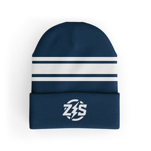 <b>Green</b> Striped <b>Beanie</b> ZS Logo Sublimation Transfer Print 3D Embroidery Unisex Adult Winter Casual Breathable Sporty Hat 56-58CM - Product Image 3