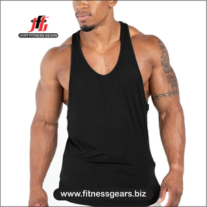 Men's Solid <b>Knitted</b> O-Neck <b>Tank</b> <b>Top</b> Breathable Quick Dry 100% Polyester Casual Workout Gym Wear High Quality Custom Logo <b>Black</b> - Product Image 1