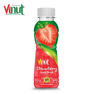 น้ำสตรอว์เบอร์รีพร้อมเนื้อผลไม้ 100% สดใหม่ ไม่เติมน้ำตาล บรรจุขวด PET 330 มล. อายุการเก็บรักษา 24 เดือน สำหรับขายส่ง B2B - Product Image 1