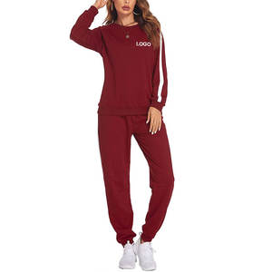 Conjunto de 2 Piezas de Pantalones y Sudadera Personalizados para Mujer, Tela de Terciopelo, Mangas Largas, Cuello Redondo, Producto OEM de Alta Calidad - Product Image 4