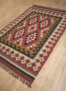 Tapis kilim en jute et laine, légers et pliables, tissés à la main, pour salon, chambre et bureau - Product Image 2