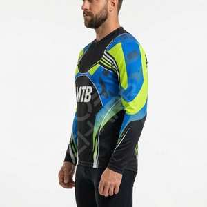 Maillot de VTT à sublimation intégrale, graphisme personnalisé, chemise de course de VTT respirante, vêtements de sport en gros - Product Image 4