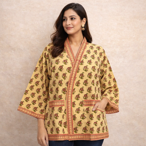 Robe Kimono en Coton Imprimé Floral pour Femme, Coupe Ample, Ouverte sur le Devant, Tenue Décontractée d'Été, Cache-Maillot Bohème - Product Image 2