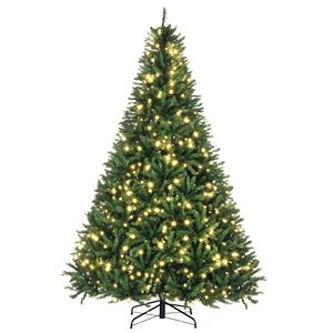 Albero di Natale Artificiale Douglas Fir Pre-Illuminato da 2,13 m con 700 Luci LED Bianco Caldo e 2154 Punte Realistiche per Decorazioni Natalizie - Product Image 1