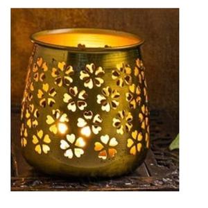 Support de bougie sculpté à la main de qualité supérieure, finition dorée, accessoires de décoration pour mariage et maison, porte-bougie chauffe-plat en métal, porte-bougie votif - Product Image 4