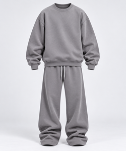 Custom Men’s Oversized Sweatshirt & Baggy <b>Sweatpants</b> <b>Set</b> – Heavyweight Streetwear Tracksuit Two Piece <b>Set</b> - Product Image 6