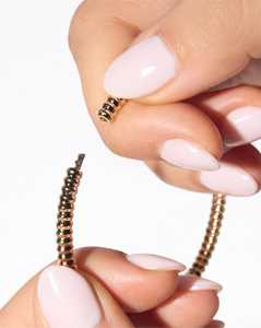 Cloud Coil Oval Cuff <b>Bracelets</b> 14k Solid Gold 3mm Width Ribbed Fluted Textured Modern Everyday Classic Stackable Bangle Factory - Product Image 3