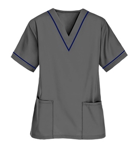 Medical <b>Scrub</b> <b>Top</b> Shirt Nurse Hospital Uniform Stretch Unisex <b>Scrub</b> Shirt - Product Image 3