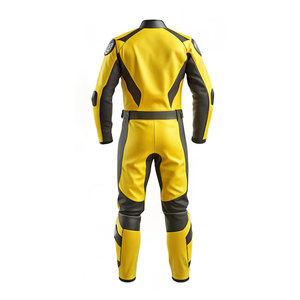 Combinaison de course en cuir véritable pour moto, 280g, respirante, imperméable, coupe-vent, fermeture éclair intégrale, noir et blanc, vêtements de sport, grande taille - Product Image 3