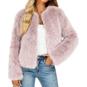 Veste en fausse fourrure tissée de haute qualité au design unique et personnalisé, respirante, écologique, prix abordable pour femmes - Product Image 1