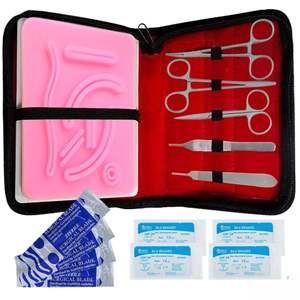 ADI INDUSTRY CE Certified Surgical <b>Suture</b> Practice <b>Kit</b> with Silicone Pad and Instruments for Medical Students Training - Product Image 3