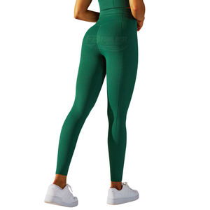 Leggings de Yoga de Cintura Alta para Mujer, de Spandex/Nylon, Control de Abdomen, Levanta Glúteos, Transpirables, de Secado Rápido, para Entrenamiento - Product Image 4