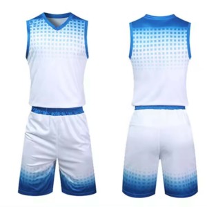 Conjunto de Camiseta de Baloncesto sin Mangas para Hombre, Color Azul Degradado, Absorbe la Humedad, Secado Rápido, Uniforme Deportivo para Adultos, Todas las Temporadas, Impresión Sublimada - Product Image 1