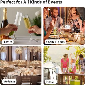 Juego <span class=keywords><strong>de</strong></span> Copas <span class=keywords><strong>de</strong></span> Vino <span class=keywords><strong>de</strong></span> Plástico Irrompible, Libre <span class=keywords><strong>de</strong></span> BPA, Copas <span class=keywords><strong>de</strong></span> Champán, Flautas con Logotipo y Color Personalizados, Más Vendidas - Product Image 5