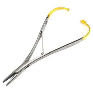 Porte-aiguille manuel BSZ SURGICO, ensemble d'instruments chirurgicaux, inserts en carbure de tungstène, acier inoxydable, poignée ergonomique dorée pour - Product Image 4