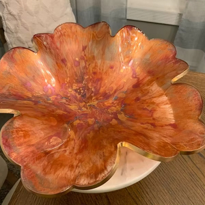 Bol à salade en résine écologique polie pour la cuisine et la table, nouveau design, bol de service pour les fêtes - Product Image 1