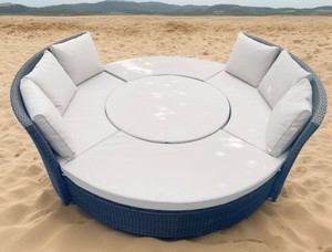 Vietnam Supplier High Quality Modern Outdoor Round <b>Rattan</b> <b>Sofa</b> Set with Steel Frame for Garden Furniture Contemporary Design - Product Image 3