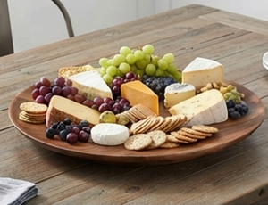 Round Wooden Lazy Susan Handmade Kitchen Platter <b>For</b> Food Presentation And Dining Table Use - Product Image 5