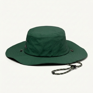 Sombrero de Pescador Unisex Verde Personalizado, Ajustable, Informal, para Exteriores, Primavera/Verano, de Poliéster y Lona, Talla Adulto 56-58CM - Product Image 1