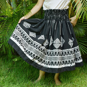 กระโปรงแม็กซี่ลายดอกไม้สไตล์ฮาวายสำหรับผู้หญิง เหมาะสำหรับใส่ไปเที่ยวชายหาด ฤดูใบไม้ร่วง ปักลายสวยงาม สวมใส่สบาย เหมาะสำหรับวันพักผ่อน เนื้อผ้าเบาสบาย ผลิตจากผ้าฝ้าย 100% - Product Image 3