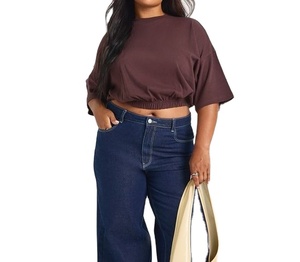 Vente directe d'usine femmes T-Shirts meilleure vente haut court T-Shirt coupe ample vêtements d'entraînement séchage rapide léger confortable - Product Image 1