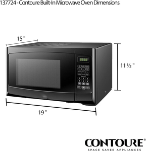 Horno de Microondas Integrado de 900W con Pantalla LED, Fácil de Limpiar y Configuraciones de Cocción Rápida - Product Image 2