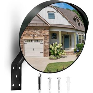 Specchio di Sicurezza Convesso da 12 Pollici con Visione Chiara e Staffa di Fissaggio Regolabile per Uso Interno ed Esterno - Product Image 1