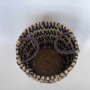 Panier de rangement en jonc de mer avec poignées en osier fait à la main pour la décoration de la cuisine et de la salle de bain directement du Vietnam Vente en gros au meilleur prix - Product Image 4