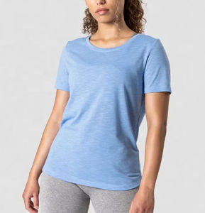 Camiseta Personalizada al por Mayor de Alta Calidad para Mujer, Talla Grande, Cuello Redondo, con Estampado de Letras y Gráficos - Product Image 1