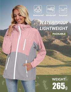 Chaqueta Cortavientos para Mujer, Talla Grande, Impermeable, para Actividades al Aire Libre, 100% Poliéster, Chaqueta Deportiva - Product Image 4