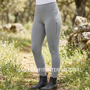 Leggings d'équitation pour femmes avec grip en silicone, taille haute, sans couture, compression, pour yoga et fitness - Product Image 6
