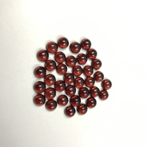 Precio más bajo, más vendido, piedra granate roja de 6mm, cabujón redondo, piedras preciosas sueltas semipreciosas, lote a granel para la fabricación de joyas - Product Image 1