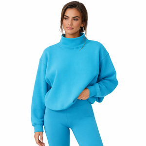 <b>Women</b> Mockneck Casual Sweatshirt Vintage Oversized Pullover Custom Design Streetwear Clothing for <b>Women</b> - Product Image 1