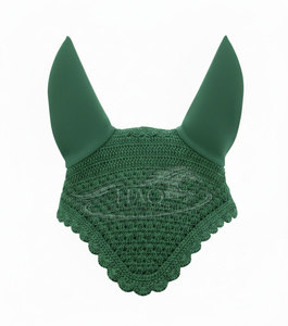 Cache-oreilles anti-mouches pour chevaux en nylon personnalisé, respirant, en maille crochetée, protection équestre avec logo – Vente chaude - Product Image 1