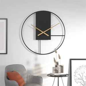 Luxury Large <b>Wall</b> <b>Clock</b> Modern Silver Metal Skeleton Design Roman Numerals Silent Quartz Movement for Loft Office Home <b>Decor</b> - Product Image 2