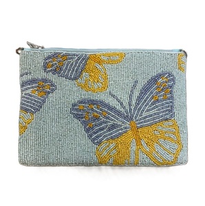 Pochette à monnaie perlée tendance avec broderie de perles de rocaille, petite taille, style branché - Product Image 3