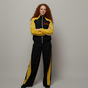Wholesale 100% nylon women's tracksuit custom screen printed logo 2 tone streetwear comfortable breathable ladies 2 piece <b>set</b> - Product Image 3