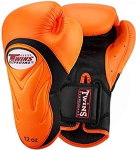 ถุงมือ MMA สำหรับฝึกซ้อม รุ่น Twins ขนาด 8 ออนซ์ หนังแท้ แบบผูกเชือกและตีนตุ๊กแก ป้องกันน้ำ ระบายอากาศได้ดี สีส้มดำ สำหรับผู้ใหญ่ ระดับมืออาชีพ แบบสั่งทำพิเศษ - Product Image 3