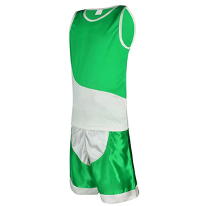 High-Quality Green Unisex MMA Tank Top and Shorts Set Breathable <b>Polyester</b> Sports Apparel for Adults and sale - Product Image 5