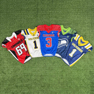 Uniformes de fútbol americano personalizados con bordado de twill, los más vendidos, con nombre y número del jugador. - Product Image 3