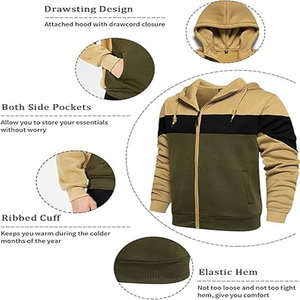 Sweat-shirt épais et lourd à capuche pour homme, coupe décontractée, 500 460 400 Gsm, logo personnalisé, en molleton bouclette lourd, sweats à capuche oversize - Product Image 4