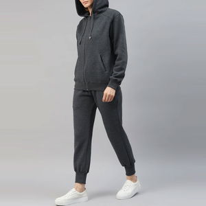 Women Solid Color Hooded <b>Tracksuit</b> Set Full Zipper Pullover Sweatshirt And Jogger Pants Casual Autumn Wear Breathable - Product Image 2
