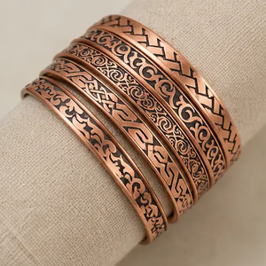 NEHA ENTERPRISES Brazalete de Cobre de Lujo, Hecho a Mano, Personalizado, Joyería Artesanal Elegante, Regalo de Aniversario o Cumpleaños - Product Image 3