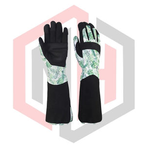 Gants de travail en cuir de vache à manches longues, gants de sécurité pour le jardinage, usage général, anti-chaleur, antidérapants, anti-coupures, sans silicone - Product Image 1