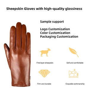 Guantes de Piel de Cabra Unisex al por Mayor, con Dedos Completos, Pantalla Táctil, Transpirables, Ecológicos, para Uso Diario en Invierno y Actividades al Aire Libre - Product Image 2