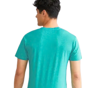 Camiseta de Cuello en V para Hombre, Manga Corta, Corte Regular, Estilo Casual Minimalista para Uso Diario, Personalizable al por Mayor, Camiseta Básica de Algodón Jersey, Prenda Superior OEM - Product Image 2