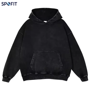 เสื้อฮู้ดดี้ปักลายบาติกแบบสวมหัว คอซิป 1/4  ผ้าฝ้าย 100% หนัก 300 กรัม ทรงหลวม ใส่ได้ทั้งชายหญิง สไตล์สตรีทแวร์  คอลเลคชั่นใหม่ ฤดูใบไม้ร่วง-ฤดูหนาว - Product Image 4