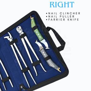 Kit de Herramientas para Herradores para el Cuidado de Pezuñas de Caballos con Cortaúñas, Herramienta Curva para Pezuñas, Probador de Pezuñas, Extractor de Clavos y Martillo de Herraje - Product Image 4