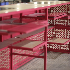 Estanterías Metálicas Perforadas con Recubrimiento en Polvo Personalizado |   Exhibidor de Piso Tipo Isla para Comercios, Resistente, Marca ADONG |   Se Acepta OEM - Product Image 5