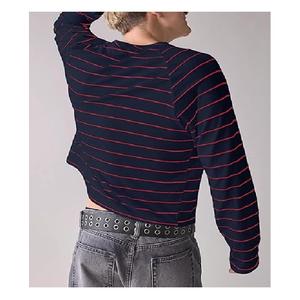 Nouvelle collection de t-shirts rayés élégants pour hommes, t-shirts décontractés à manches longues et col rond, fabriqués au Bangladesh. - Product Image 2
